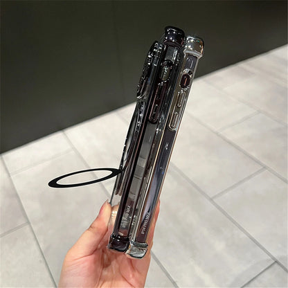 Magsafe Magnetic Plating Frame Stand Phone Case For iPhone Luxury - (KR1004)