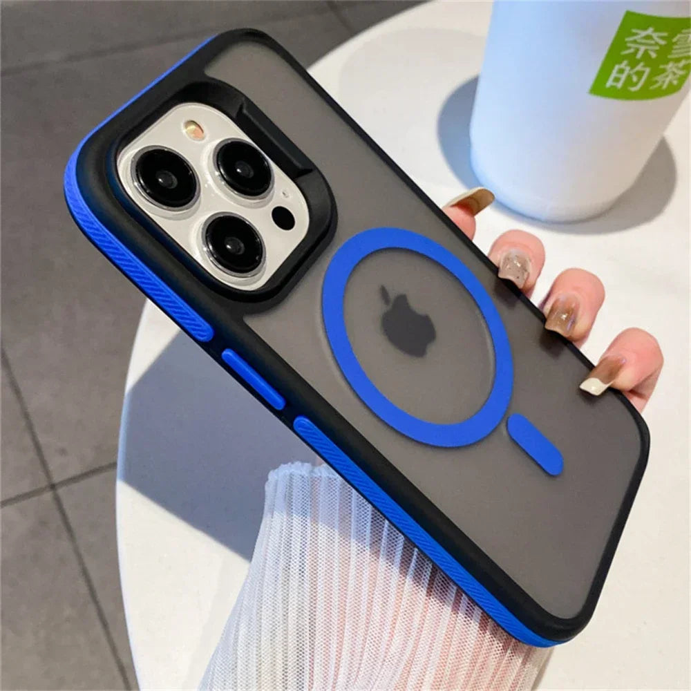 Frosted matte anti-smudge finish on Amiriva magnetic iPhone case