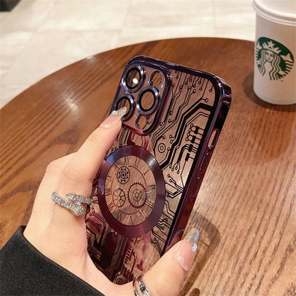 Luxury Circuit Pattern For Magsafe Case For iPhone - (SF1015)