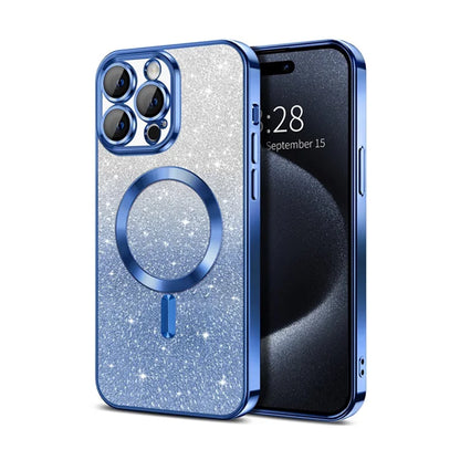 Luxury Plating Glitter Magnetic Case For iPhone - (SF101B)