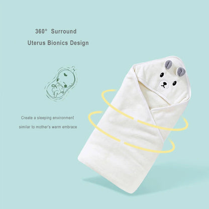 Amiriva Toddler Hooded Bathrobe Blanket – Coral Fleece Cartoon Towel Swaddle for Newborns and Kids