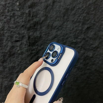 Luxury Magnetic Shockproof iPhone Case – MagSafe Compatible with Stand & Lens Protection - (SF2020A)