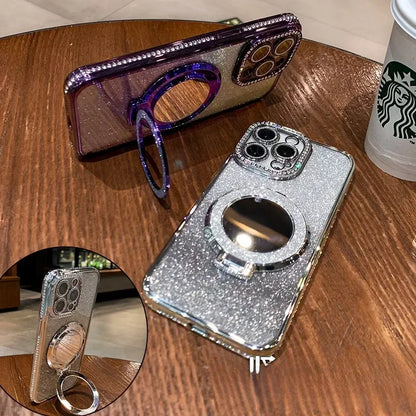Luxury Diamond Clear Glitter MagSafe iPhone Case – Jewelled Design with Style Options + Free Shipping - (SN1003A)