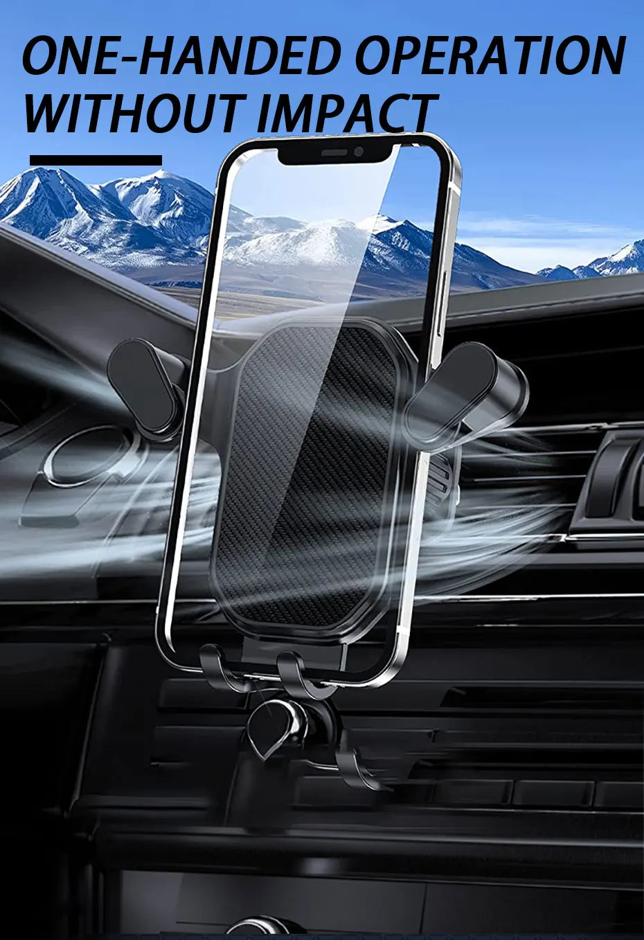 Amiriva Gravity Car Phone Holder – Triangular Air Vent Mount for Samsung, Xiaomi, Huawei
