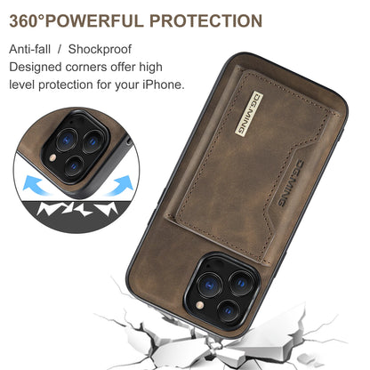 2-in-1 Magnetic Leather Wallet Case for iPhone 11–16 Pro Max – Detachable with Card Holder (ZYP333)
