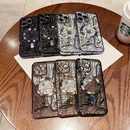 Luxury Circuit Pattern For Magsafe Case For iPhone - (SF1015)