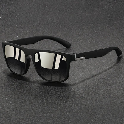 Amiriva Unisex Retro Rectangle Sunglasses with Polarized Lenses and UV400 Protection for Outdoor Activities