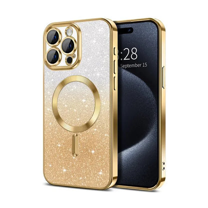 Luxury Plating Glitter Magnetic Case For iPhone - (SF101B)