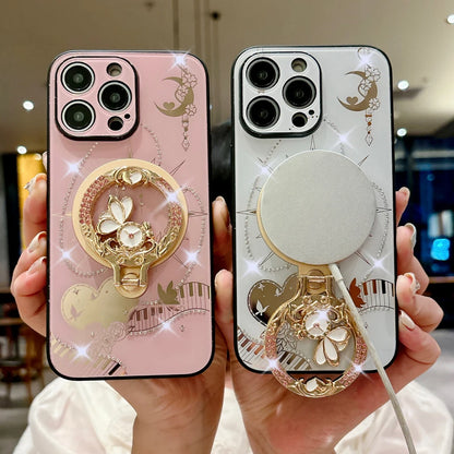 MagSafe Case with Diamond Glitter & Built-in Bracket for iPhone - (SN1002)