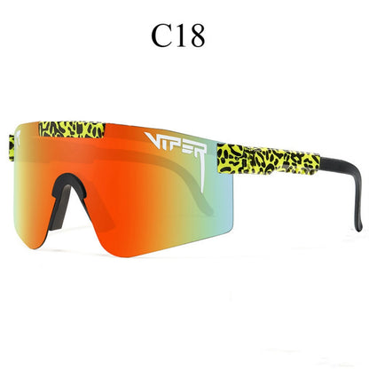 Amiriva Close-up of mirrored sports sunglasses for adventure use