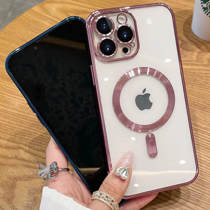 Luxury Magnetic Plating Case For iPhone - (SF1006B)
