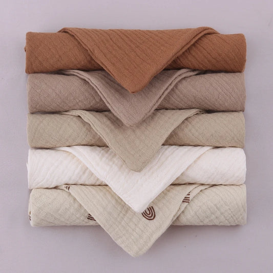 Amiriva 5PCS Baby Washcloth Set – Soft Gauze Cotton Towels for Face, Bath & Feeding