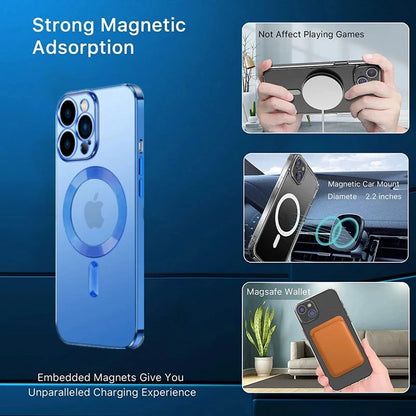Luxury Magnetic Plating Case For iPhone - (SF1006B)