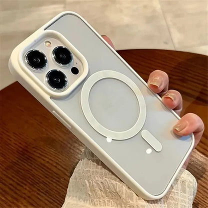 Magnetic Wireless Charging MagSafe Case for iPhone 14 & 15 – Shockproof Transparent Bumper Cover + Free Shipping - (SN1015)