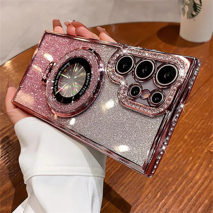 Amiriva glitter magnetic Samsung case - front view
