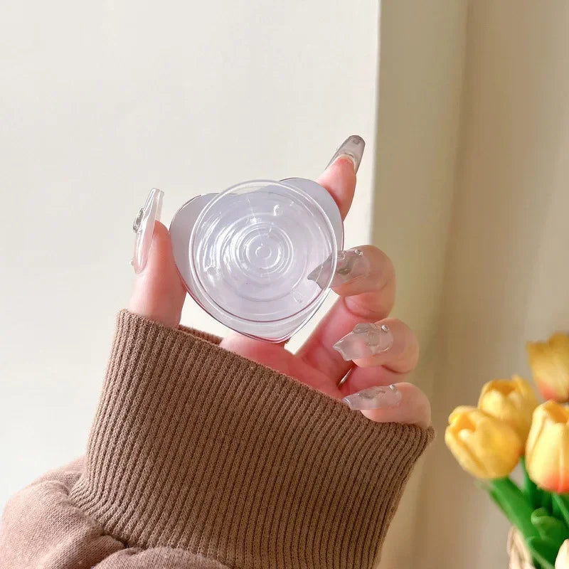 Heart-Shaped 3D Pop Grip Phone Holder – Expanding Finger Grip & Stand for Smartphones – Amiriva