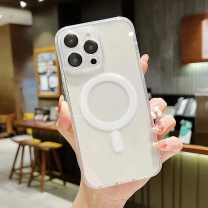 Original Luxury Plating Magsafe Magnetic Wireless Charging Case For iPhone - (SF1005A)