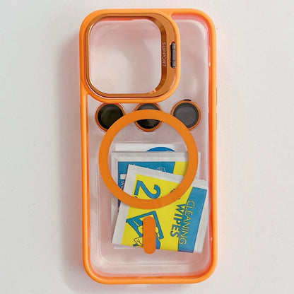 Luxury Magnetic iPhone Case – Shockproof, Stand & Glass Lens Protector - (SF2020C)