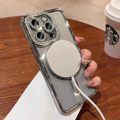 Amiriva Glitter Transparent iPhone Case – MagSafe Compatible | Fashion Meets Function - KR1001A