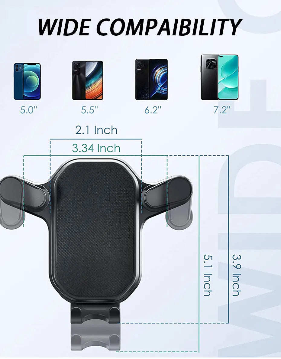 Amiriva Gravity Car Phone Holder – Triangular Air Vent Mount for Samsung, Xiaomi, Huawei