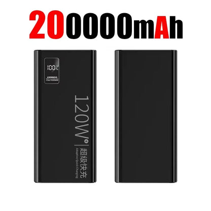 120W 500,000mAh Power Bank – Ultra High Capacity Fast Charger with Digital Display (AR1007)