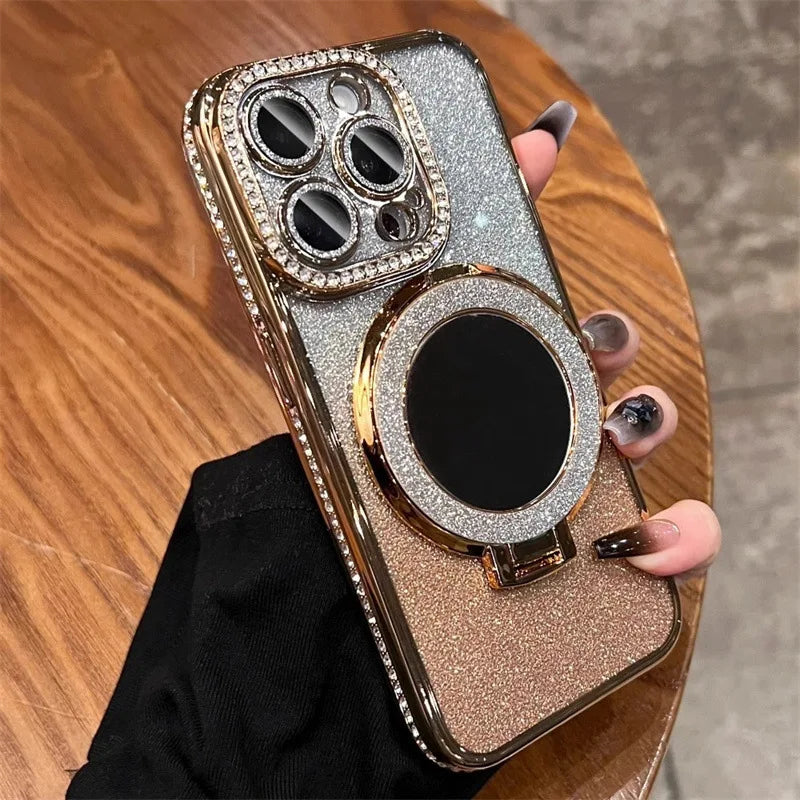 Luxury Diamond Clear Glitter MagSafe Case – Jewelled Protective Cover for All iPhone Models + Free Shipping - (SN1014)