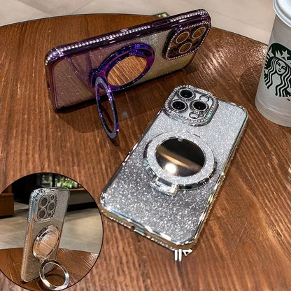 Luxury Diamond Clear Glitter MagSafe iPhone Case – Jewelled Design with Style Options + Free Shipping - (SN1003A)