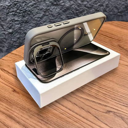 MagSafe Clear iPhone Case with Stand & Lens Protector- (CC1001)