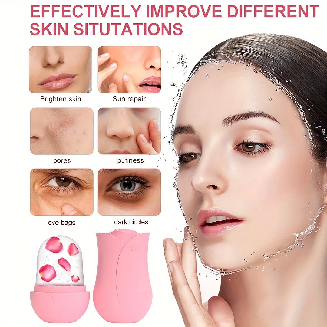 Ice Roller Massager for Face, Eyes, and Neck Cooling & Toning Tool