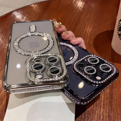 Amiriva Glitter Transparent iPhone Case – MagSafe Compatible | Fashion Meets Function - KR1001A