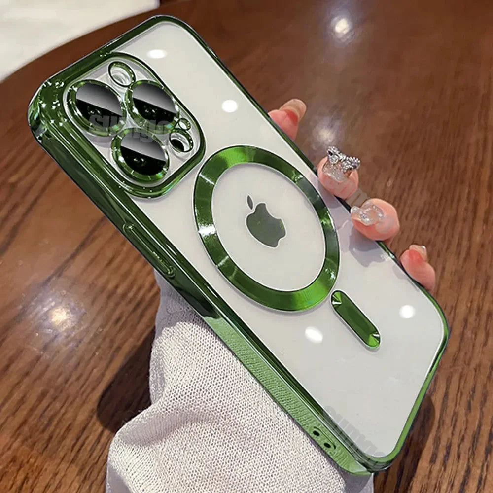 Amiriva iPhone 16 clear case with raised camera lens bezel and shockproof protection
