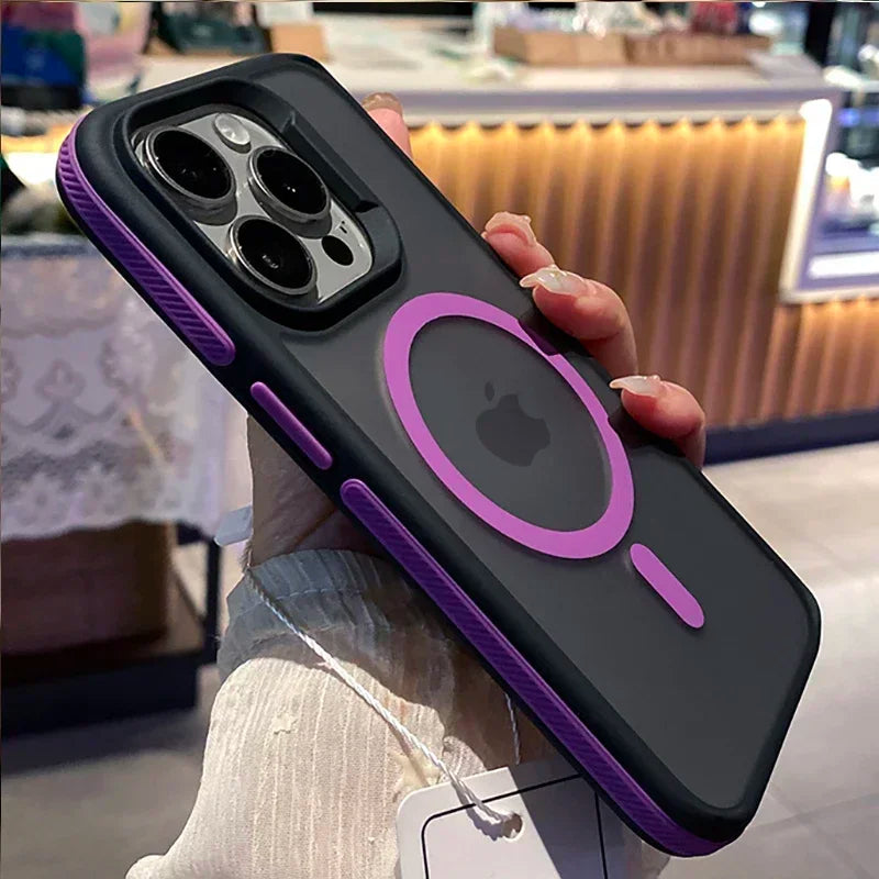 Luxury MagSafe Transparent Case for iPhone 16 15 14 13 12 11 Pro XS XR Max Mini Plus – Wireless Charging Cover + Free Shipping (SF1018)