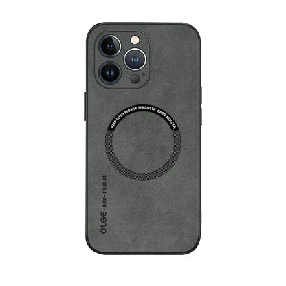 Magnetic Leather Case – MagSafe Compatible for iPhone 11–16 Pro Max (AR1001)