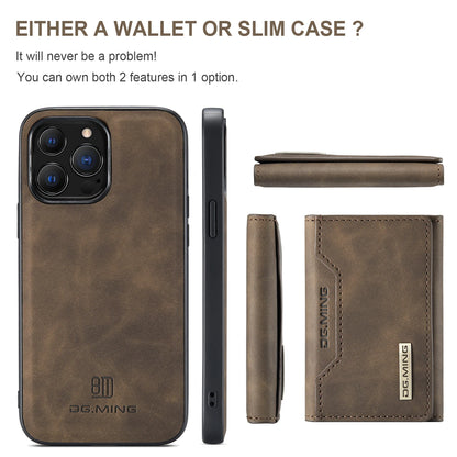 2-in-1 Magnetic Leather Wallet Case for iPhone 11–16 Pro Max – Detachable with Card Holder (ZYP333)