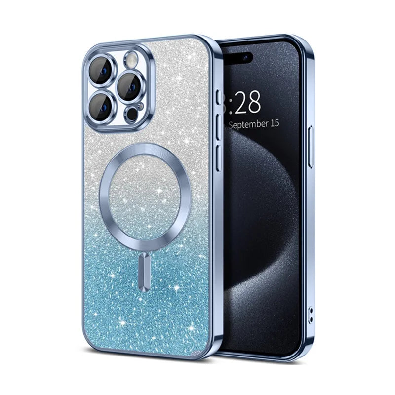 Luxury Plating Glitter Magnetic Case For iPhone - (SF1011A)