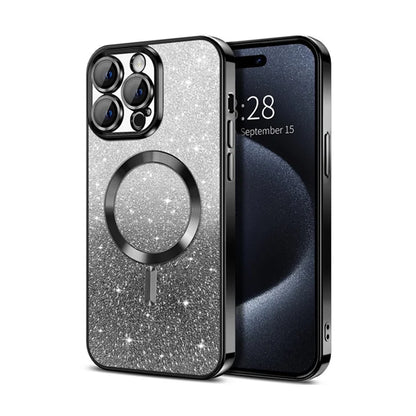 Luxury Plating Glitter Magnetic Case For iPhone - (SF101B)