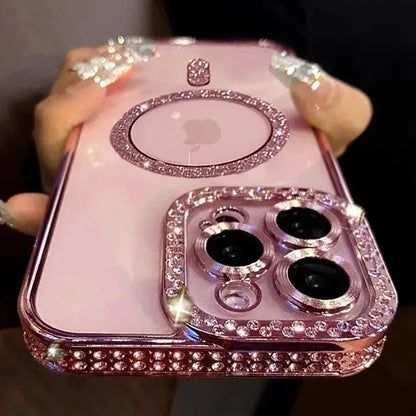Amiriva Glitter Transparent iPhone Case – MagSafe Compatible | Fashion Meets Function - KR1001A