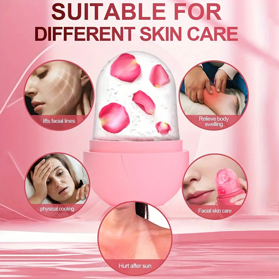Ice Roller Massager for Face, Eyes, and Neck Cooling & Toning Tool