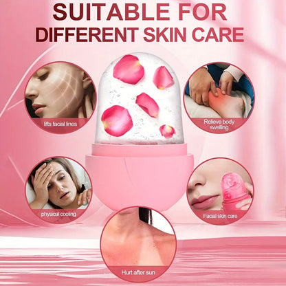 Ice Roller Massager for Face, Eyes, and Neck Cooling & Toning Tool