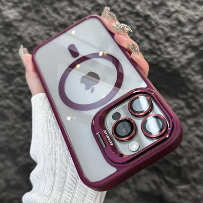 MagSafe Clear iPhone Case with Stand & Lens Protector- (CC1001)
