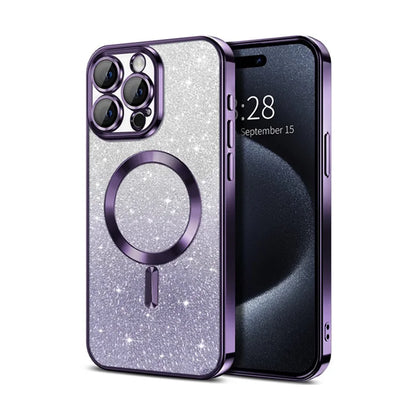 Luxury Plating Glitter Magnetic Case For iPhone - (SF101B)