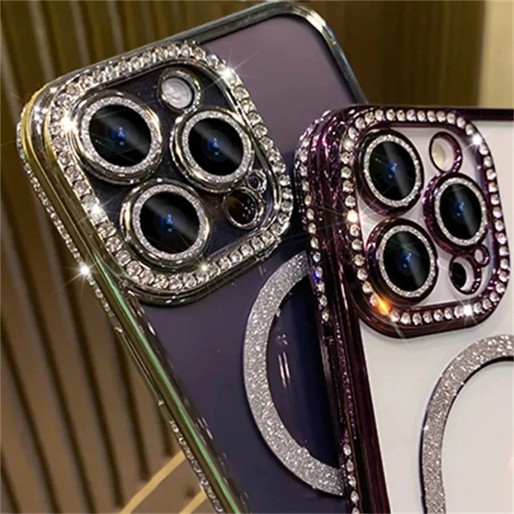 Amiriva Glitter Transparent iPhone Case – MagSafe Compatible | Fashion Meets Function - KR1001A