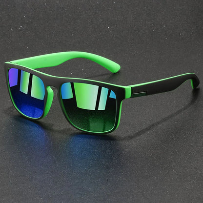 Amiriva Unisex Retro Rectangle Sunglasses with Polarized Lenses and UV400 Protection for Outdoor Activities