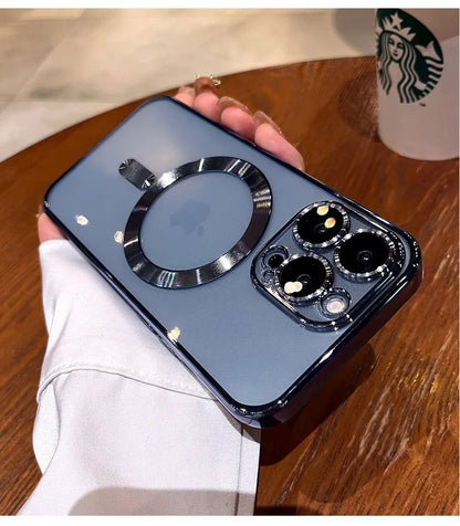 Fashion Magnetic Soft Silicone Case For iPhone - (SF1016A)