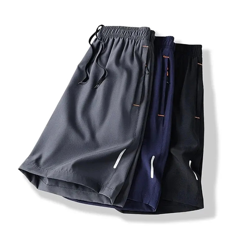 Amiriva men's breathable summer sports shorts with elastic waist, solid color design, and sizes up to 8XL for casual and athletic wear