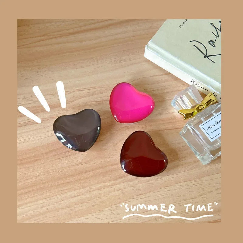 Heart-Shaped 3D Pop Grip Phone Holder – Expanding Finger Grip & Stand for Smartphones – Amiriva