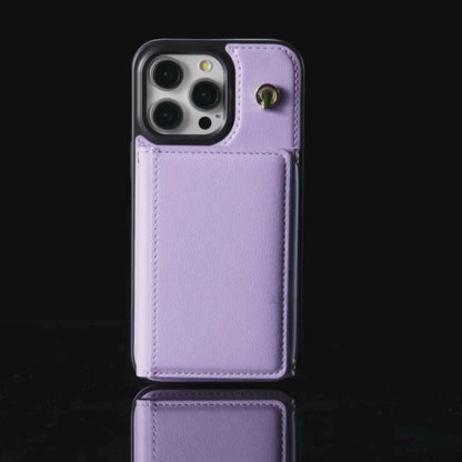 Crossbody Wallet Phone Case with Card Slots & Stand – For iPhone 11-16 (ZYP206)